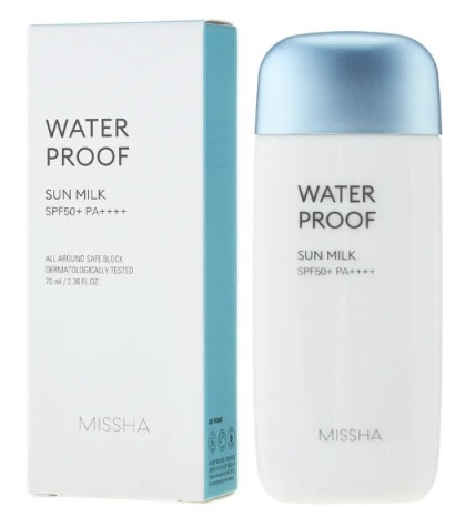 Missha Waterproof Sun MilkSPF50+PA+++ (70ml) Madein Korea 🇰🇷